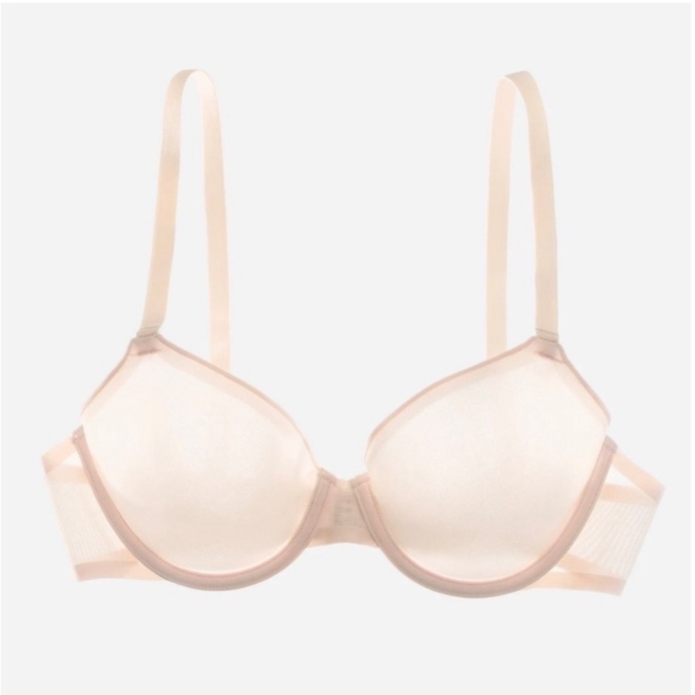 NWT CUUP Demi Bra Spacer Mesh Neutral Underwire Lightweight Support 38G/38DDDD